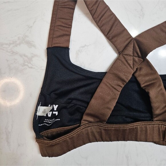 Joy Lab Mixed Metallic High Shine Elevated Basic Wireless Sports Bra Size XS - Picture 10 of 13